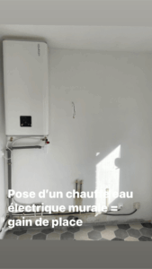 Halluin pose chauffe-eau électrique, carrelage, parquet et verrière — photo 1